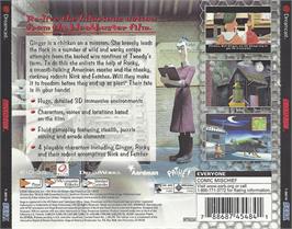 Box back cover for Chicken Run on the Sega Dreamcast.