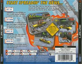 Box back cover for Crazy Taxi 2 on the Sega Dreamcast.