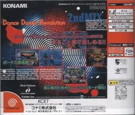 Box back cover for Dance Dance Revolution 2nd Mix on the Sega Dreamcast.