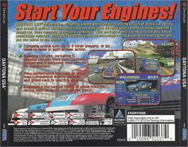 Box back cover for Daytona USA on the Sega Dreamcast.