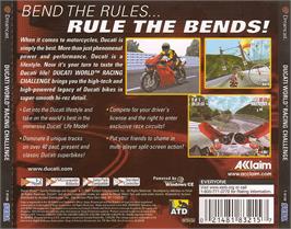 Box back cover for Ducati World: Racing Challenge on the Sega Dreamcast.