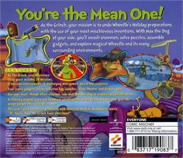 Box back cover for Grinch on the Sega Dreamcast.