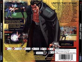 Box back cover for Project Justice: Rival Schools 2 on the Sega Dreamcast.
