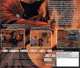 Box back cover for Spawn: In the Demon's Hand on the Sega Dreamcast.
