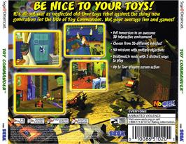Box back cover for Toy Commander on the Sega Dreamcast.