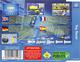 Box back cover for Toy Racer on the Sega Dreamcast.