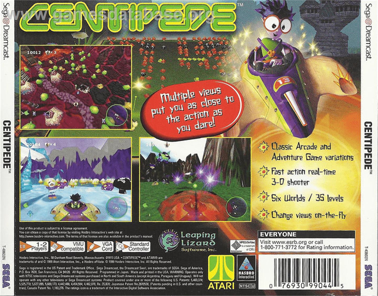 Centipede - Sega Dreamcast - Artwork - Box Back