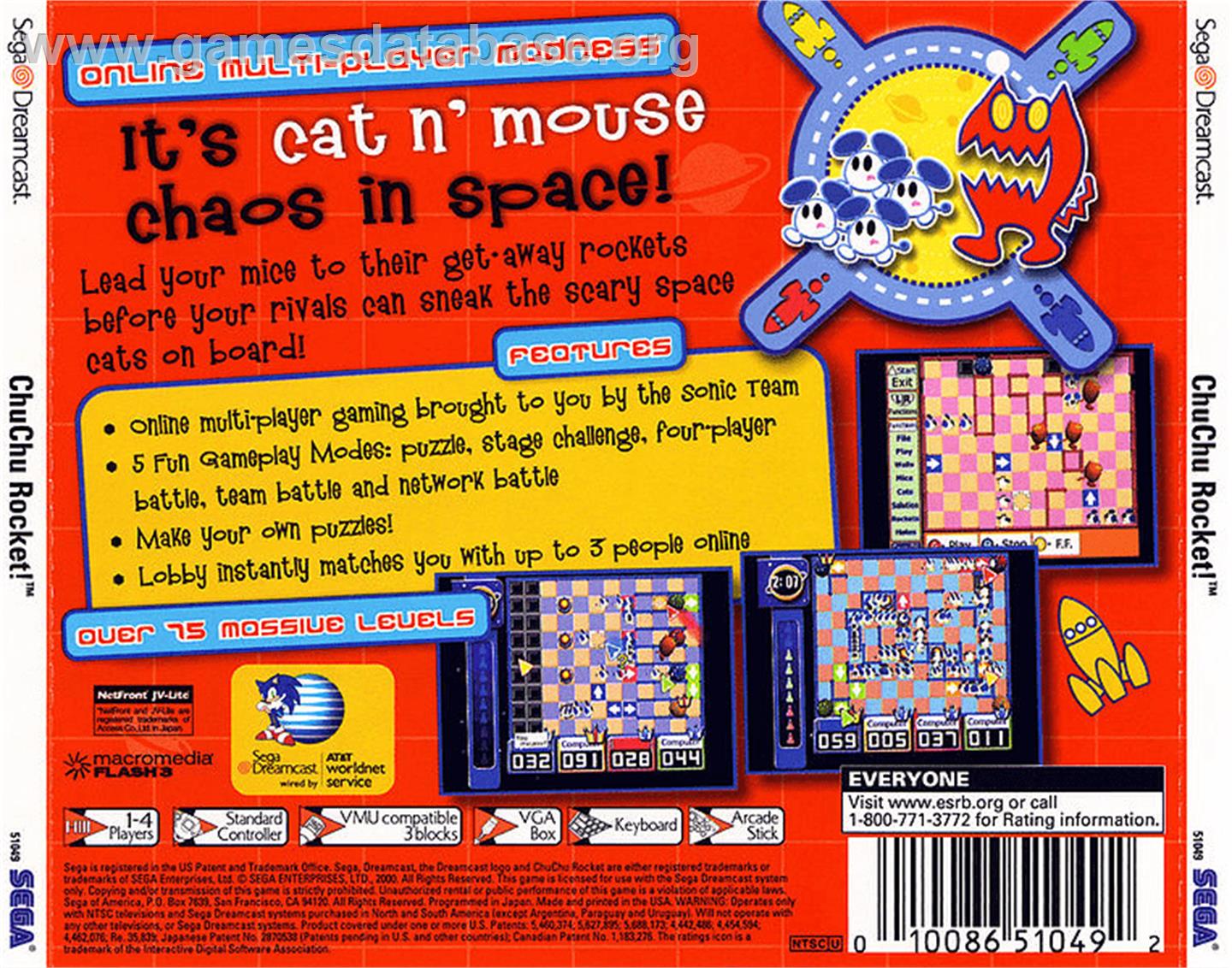 ChuChu Rocket - Sega Dreamcast - Artwork - Box Back