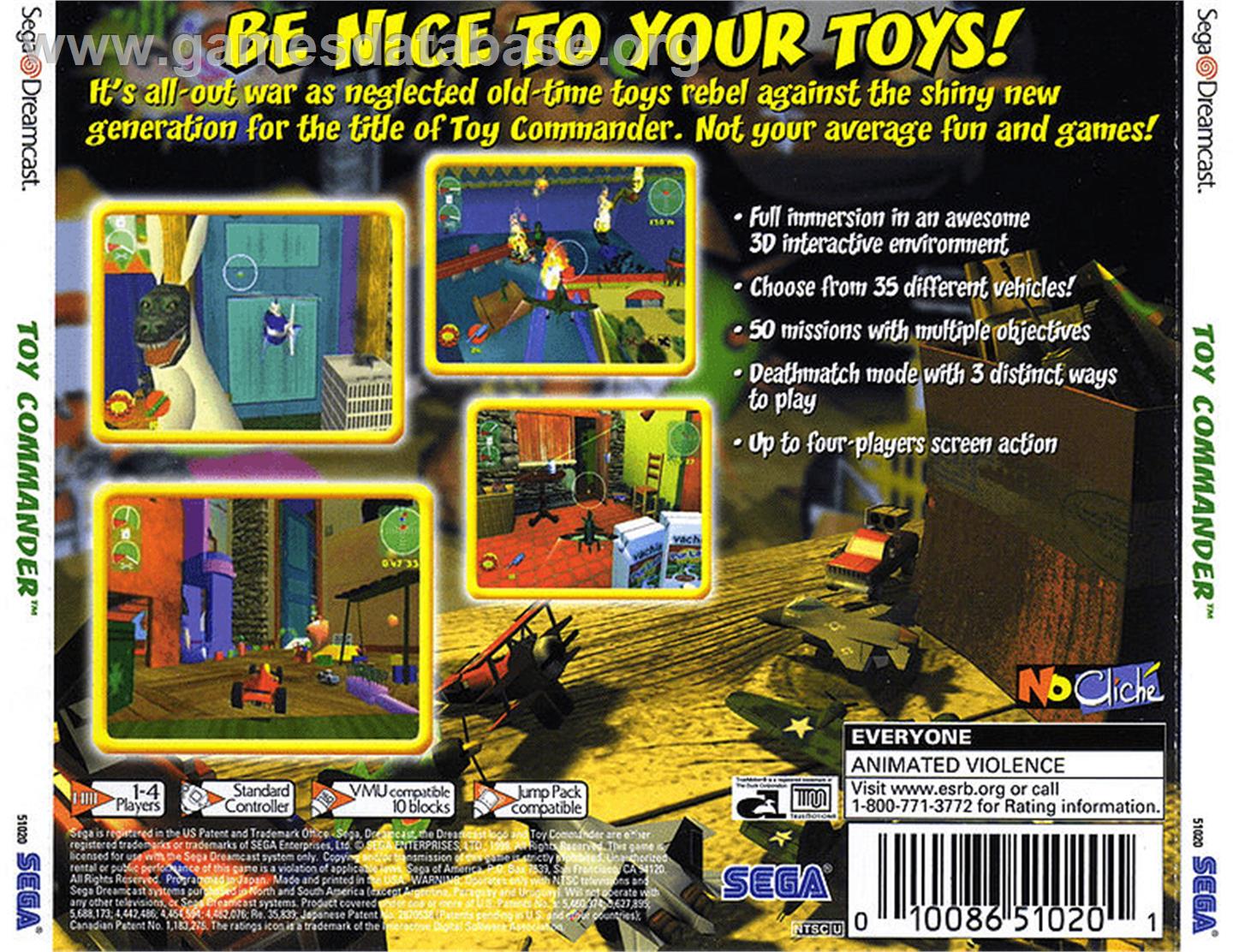 Toy Commander - Sega Dreamcast - Artwork - Box Back