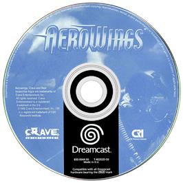 Artwork on the Disc for Aerowings on the Sega Dreamcast.
