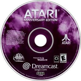 Artwork on the Disc for Atari Anniversary Edition on the Sega Dreamcast.