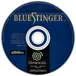 Artwork on the Disc for Blue Stinger on the Sega Dreamcast.