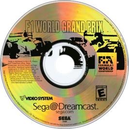 Artwork on the Disc for F1 World Grand Prix on the Sega Dreamcast.