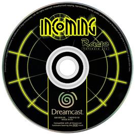 Artwork on the Disc for Incoming on the Sega Dreamcast.