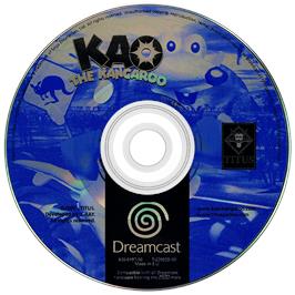 Artwork on the Disc for Kao the Kangaroo on the Sega Dreamcast.