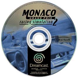 Artwork on the Disc for Monaco Grand Prix Racing Simulation 2 on the Sega Dreamcast.
