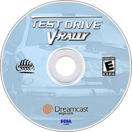 Artwork on the Disc for Need for Speed: V-Rally 2 on the Sega Dreamcast.