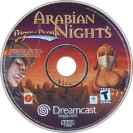 Artwork on the Disc for Prince of Persia: Arabian Nights on the Sega Dreamcast.