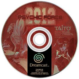 Artwork on the Disc for Psychic Force 2012 on the Sega Dreamcast.