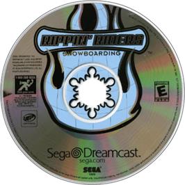 Artwork on the Disc for Rippin' Riders Snowboarding on the Sega Dreamcast.