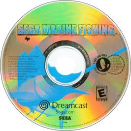Artwork on the Disc for Sega Marine Fishing on the Sega Dreamcast.