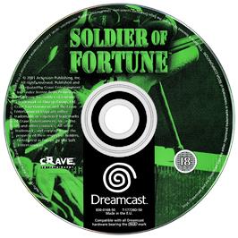Artwork on the Disc for Soldier of Fortune on the Sega Dreamcast.