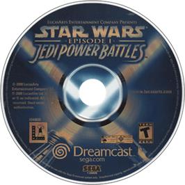 Artwork on the Disc for Star Wars: Episode I - Jedi Power Battles on the Sega Dreamcast.