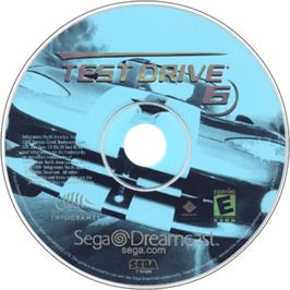 Artwork on the Disc for Test Drive 6 on the Sega Dreamcast.