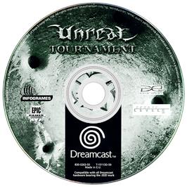 Artwork on the Disc for Unreal Tournament on the Sega Dreamcast.