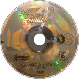 Artwork on the Disc for Virtua Striker 2 Ver. 2000 on the Sega Dreamcast.