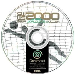 Artwork on the Disc for Worldwide Soccer 2000 on the Sega Dreamcast.
