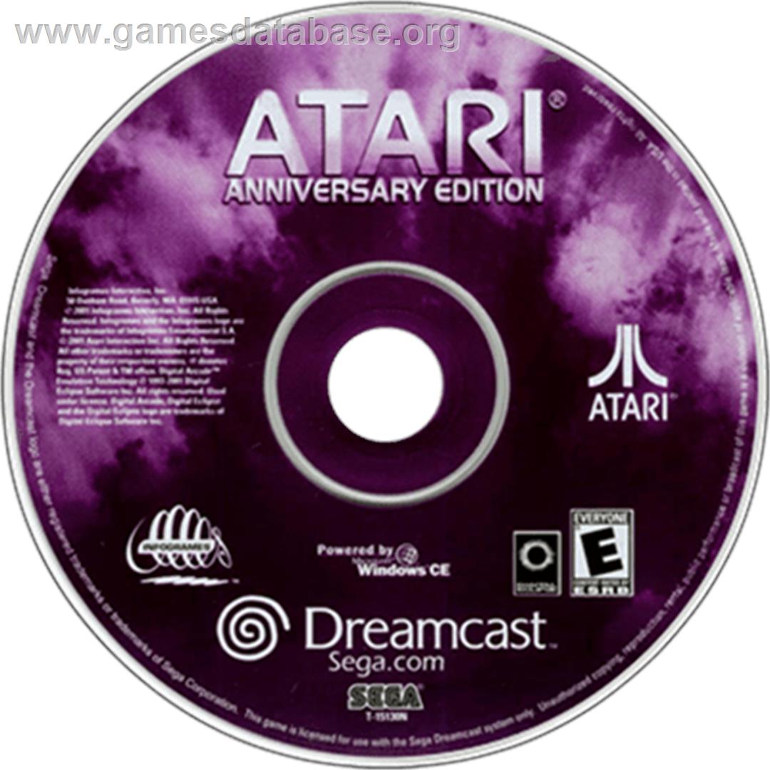 Atari Anniversary Edition - Sega Dreamcast - Artwork - Disc
