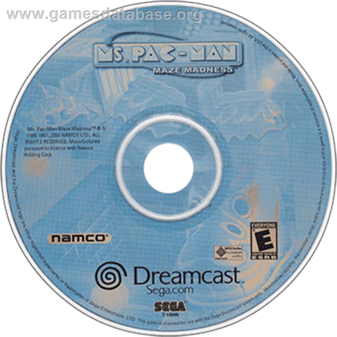 Ms. Pac-Man Maze Madness - Sega Dreamcast - Artwork - Disc
