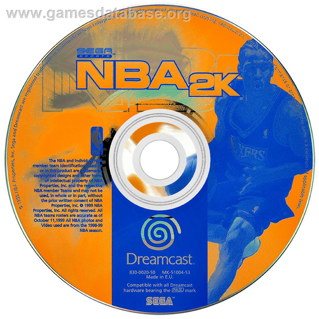 NBA 2K - Sega Dreamcast - Artwork - Disc