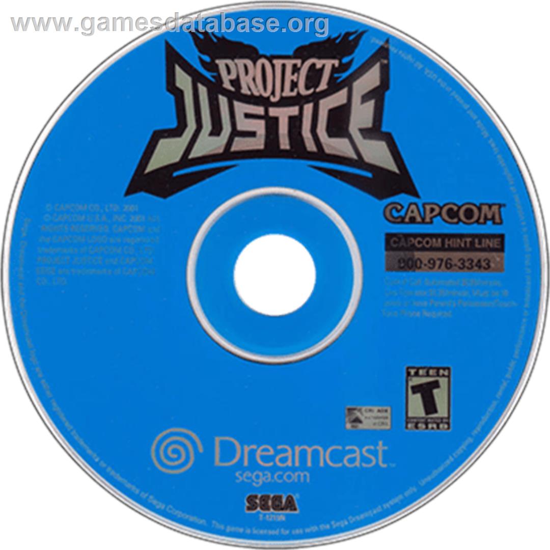 Project Justice: Rival Schools 2 - Sega Dreamcast - Artwork - Disc