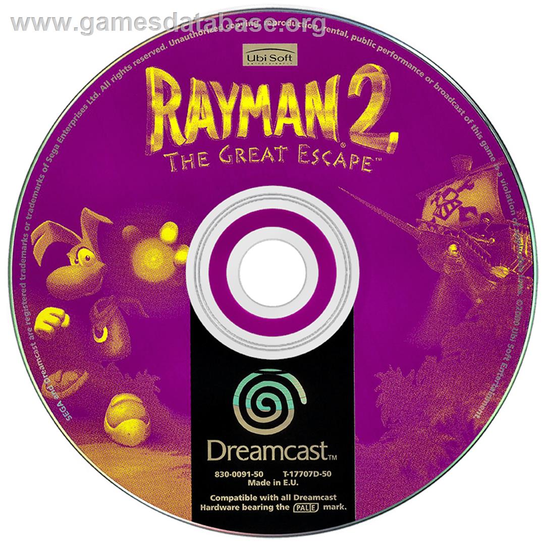 Rayman 2: The Great Escape - Sega Dreamcast - Artwork - Disc