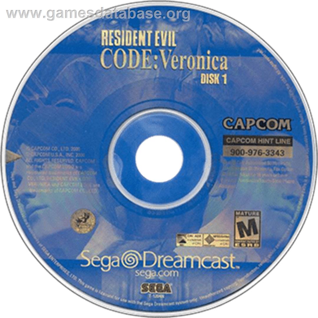 Resident Evil: Code: Veronica - Sega Dreamcast - Artwork - Disc