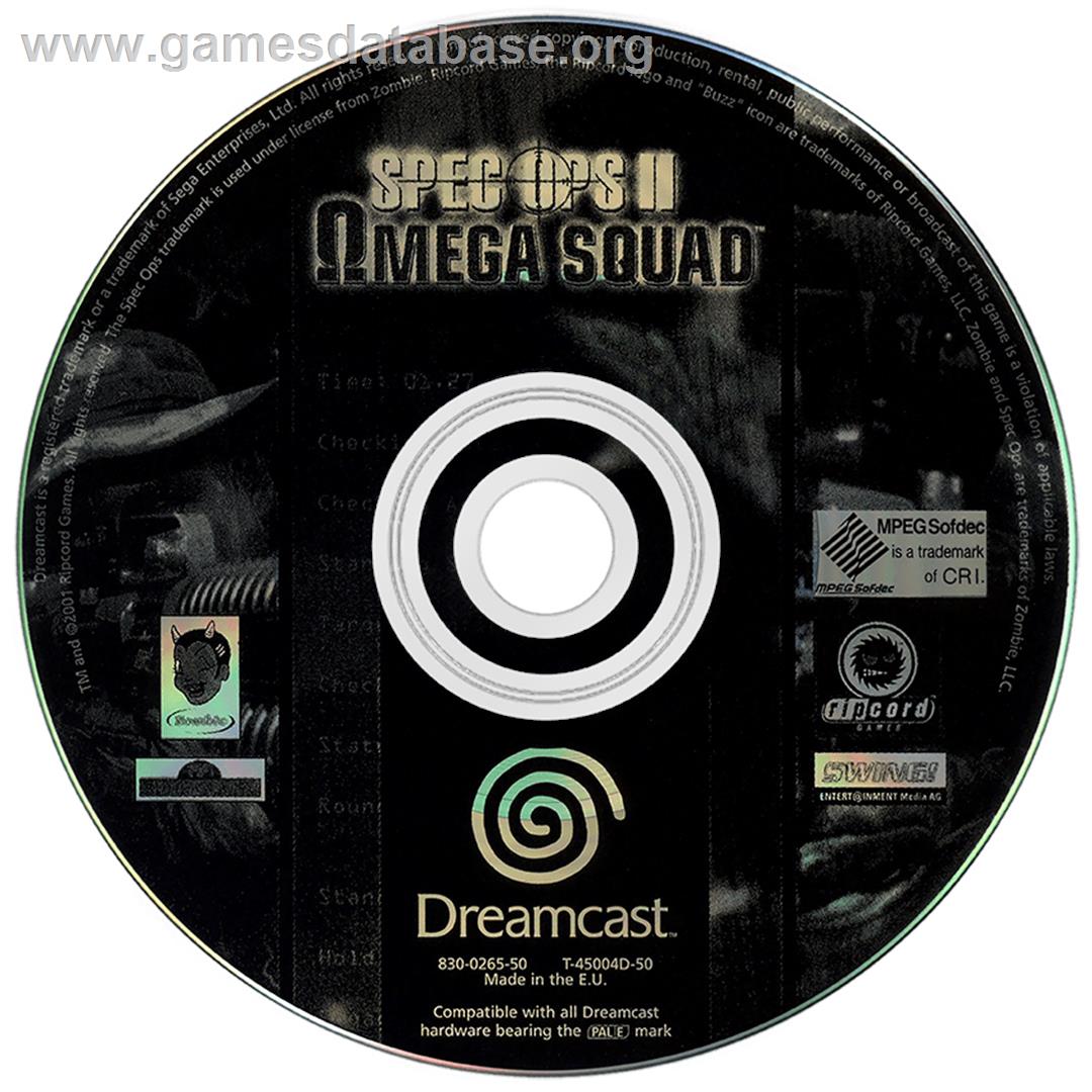Spec Ops II: Omega Squad - Sega Dreamcast - Artwork - Disc