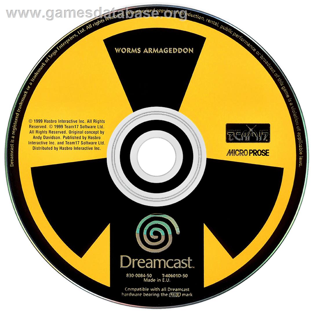 Worms Armageddon - Sega Dreamcast - Artwork - Disc