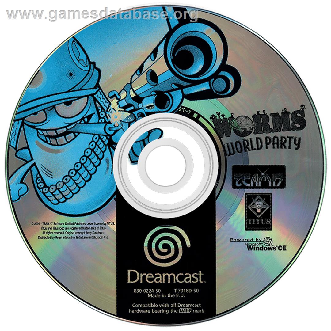 Worms World Party - Sega Dreamcast - Artwork - Disc
