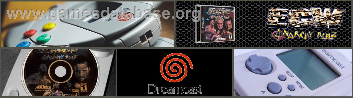 ECW Anarchy Rulz - Sega Dreamcast - Artwork - Marquee