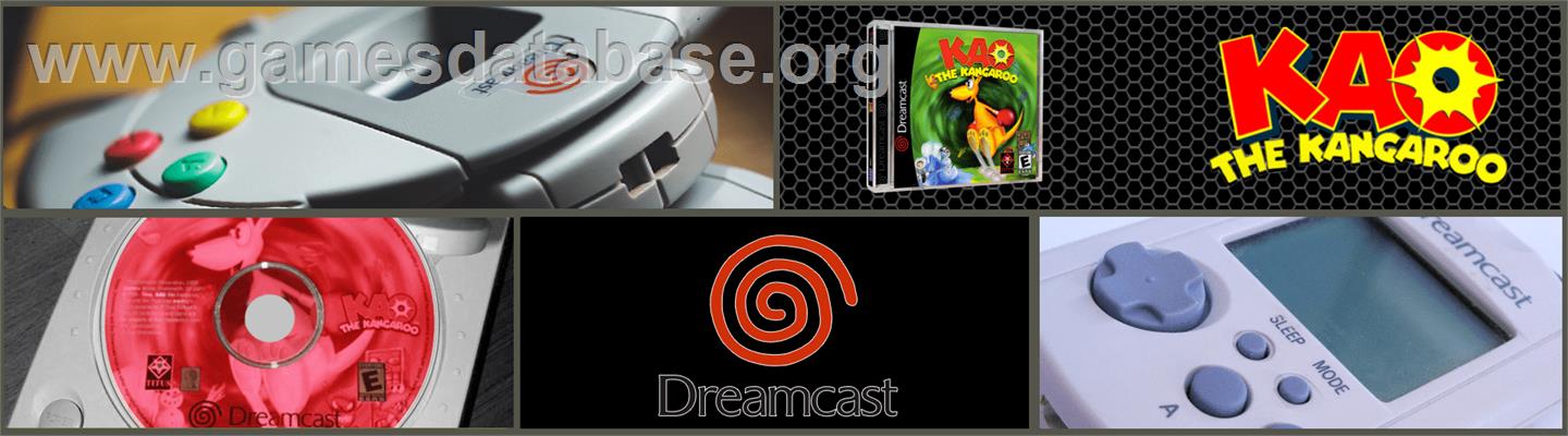 Kao the Kangaroo - Sega Dreamcast - Artwork - Marquee