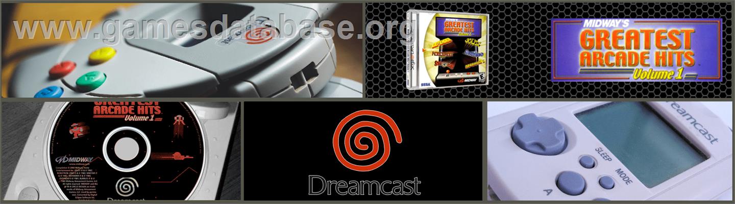Midway's Greatest Arcade Hits 1 - Sega Dreamcast - Artwork - Marquee