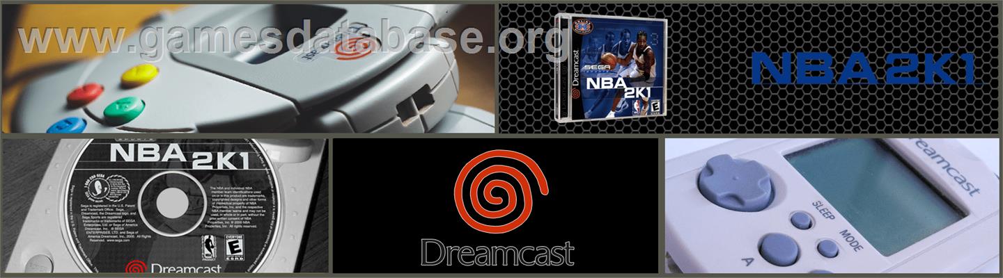 NBA 2K1 - Sega Dreamcast - Artwork - Marquee