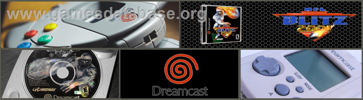 NFL Blitz 2001 - Sega Dreamcast - Artwork - Marquee