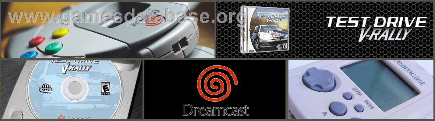 Test Drive V-Raly - Sega Dreamcast - Artwork - Marquee