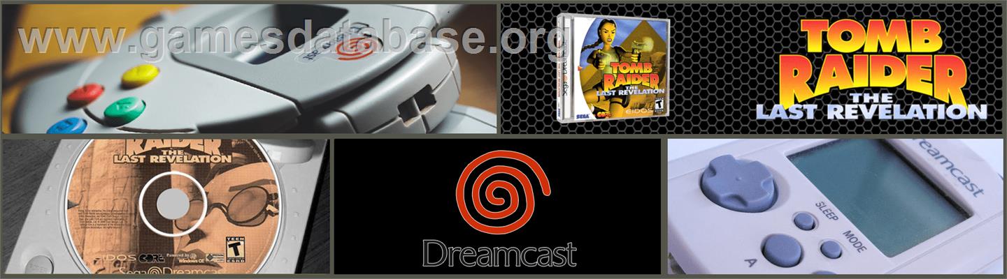 Tomb Raider: The Last Revelation - Sega Dreamcast - Artwork - Marquee