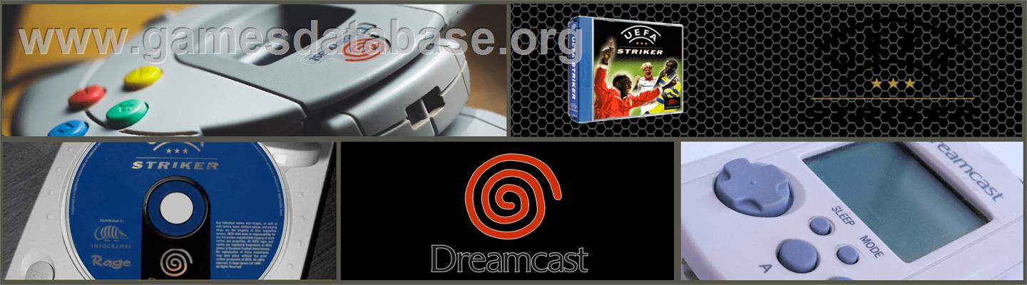 UEFA Striker - Sega Dreamcast - Artwork - Marquee