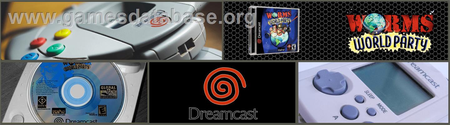 Worms World Party - Sega Dreamcast - Artwork - Marquee