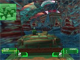In game image of Alien Front Online on the Sega Dreamcast.